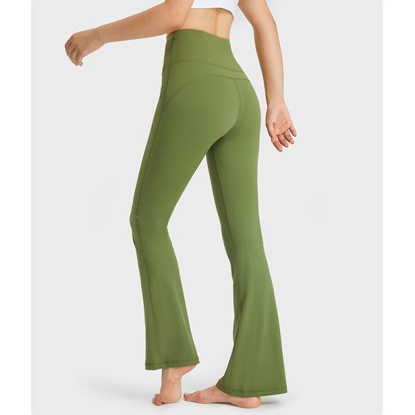 Flared Leg Pocket Yoga Pants Women High Wasit Leggings With Hidden Pocket