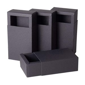Customized Die Cut and Gift Craft Black Drawer Paper Box for Party