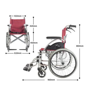 Lightweight Aluminum Manual Wheelchair For Disabled
