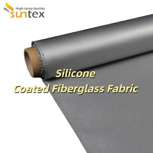 Double Side Silicone Coated Fiberglass Fabric 0.3mm Thickness 400 g/sqm Weight 1