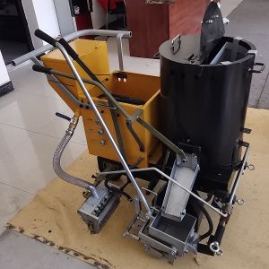 Human Pushing Thermoplastic Road Line Striping Machine