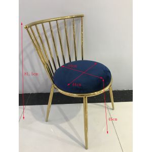 Flexible Smooth 45cm 81.5cm Stainless Steel Dining Chair