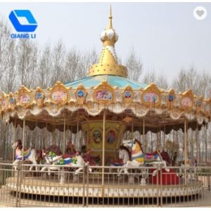Fashion Classic Fairground Rides , Luxury Amusement Park Carousel For Children