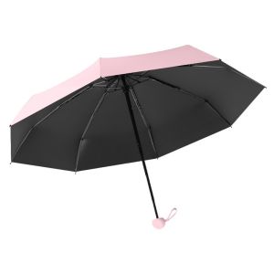 Small Capsule 96cm Diameter 5 Folding Umbrella 8 Panels Anti UV Ultra Light