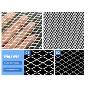 Silver Aluminum Metal Expanded Metal Mesh