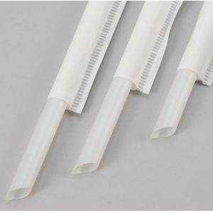 China Flexible Boba Rice Disposable Plastic Straw Eco Friendly PLA Transparent on sale