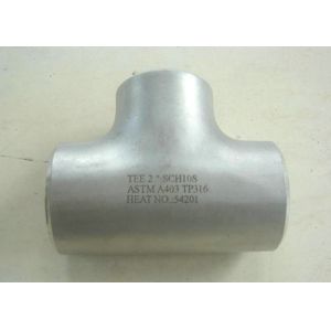 90 Elbow Fitting Straight Tee / Stainless Steel Reducer 1” To 60” SCH10S To