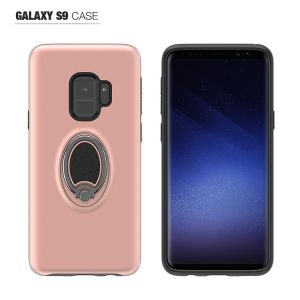 Car Magnet Magnetic Ring Hybrid Shell Smartphone Protective Case Silver / Black