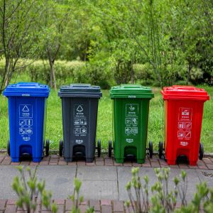 Outdoor Plastic Trash Can Outdoorplasticoutdoor Industrial 56 Gallon Outdoor