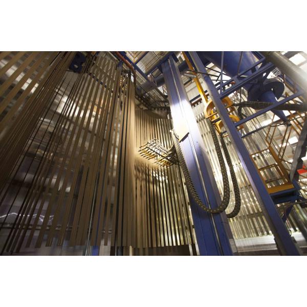 Saudi LPG Heating System Metal Booth Aluminium Profiles Vertical Powder Coating