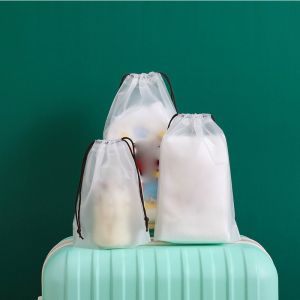 15cm*20cm Drawstring Plastic Bag Waterproof 50-200microns Thickness