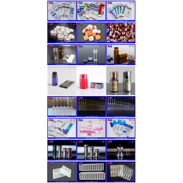 Pharmaceutical Labels 10mL Glossy Gold Foil Embossing Printing Of Sterile Glass Vials