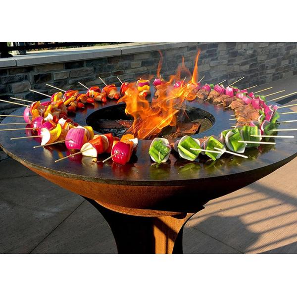 900mm Height Outdoor Cooking Grills Metal Barbecue Garden Corten Steel Heavy Duty BBQ