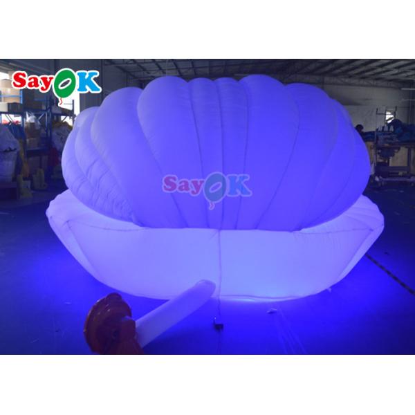 4m Giant LED Inflatable Stage Shell Oxford cloth Inflatable Led Seashell For Party