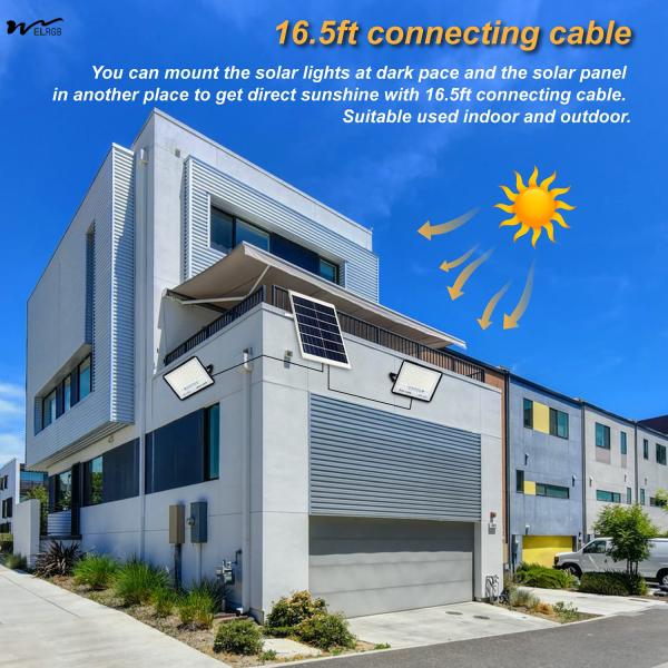 Solar Safety Street Light 100W LED Floodlight with Remote Control and IP67 Waterproof