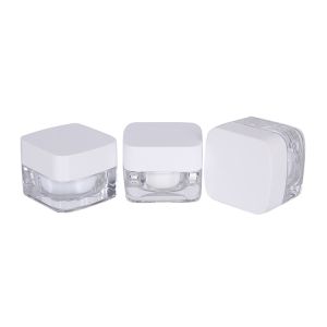 Transparent Square Acrylic 5g Mini Cosmetic Containers