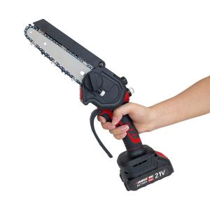 Portable 21v Cordless Electric Chain Saw 6/8 Inch Mini Lithium Battery Rechargeable Chainsaw
