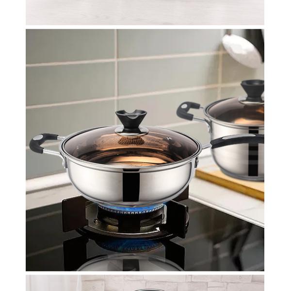 The New Listing 12 PCS Stainless Steel Cooking Set Pots And Pans Cookware Sets Cooking Soup Pots Set