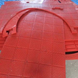 Red Anti Skid Mat ZP Type Rotary Atble 30mm Plastic Non Slip Mat For Drilling