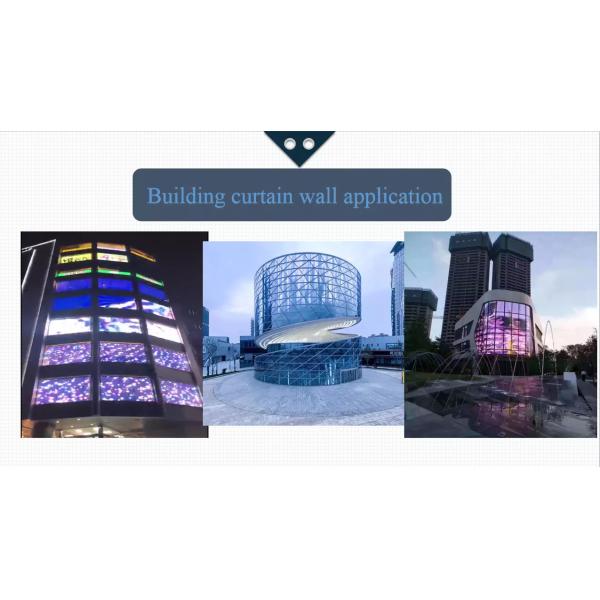 Transparent Glass Led Screen Wall Curtain Window Superior IC P3.9 P7.8mm