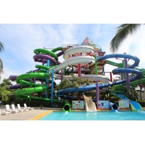 Amusement Park Adults Swimming Pool Water Equipment Kids Fiberglass Slide