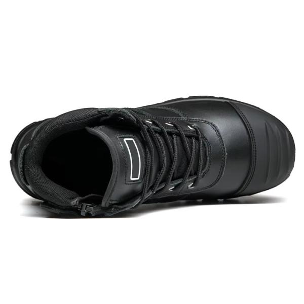 Black Corrected Top Layer Corrected Leather SBP Standard Steel Toe Safety Boots
