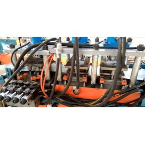 Hydraulic Three Punching Door Frame Roll Forming Machine Size Adjustable