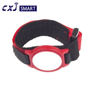 Contactless Fabric RFID NFC Bracelet Silicone Woven 1k Chips