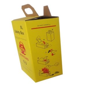5L Safety box, Disposable Medical Cardboard Safety Box, Safety Box For Syringe
