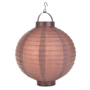 Quality Brown LED Round Paper Battery Lantern for sale