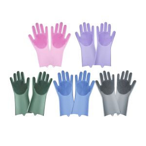 Professional Heat Resistant Kitchen Rubber Dish Washing Gloves Silicone Cleaning