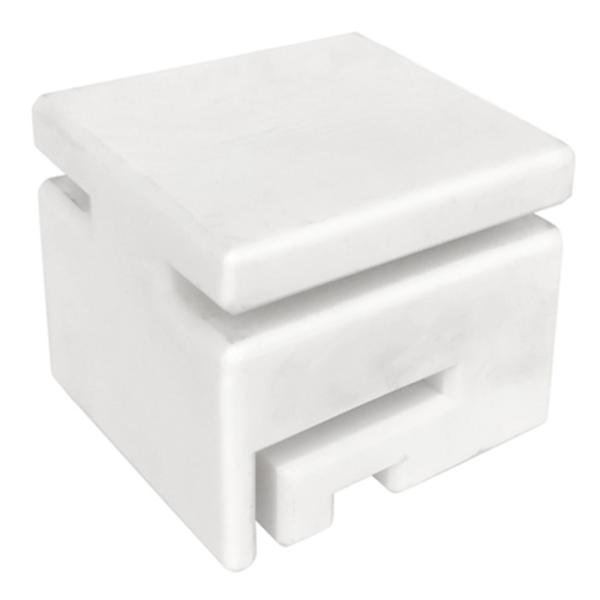 74x76x62.2mm Sliding Gate Nylon Guide Block 75mm White