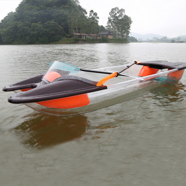 1.2mm PVC Tube See Through Kayak 2 - 3 Riders Rate Load Lightweight For Fishing