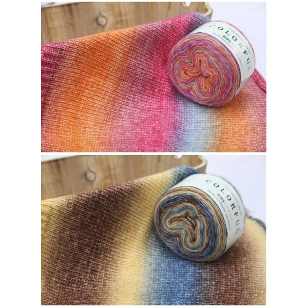 Soft Merino Wool Nylon Hand Arm Knit Yarn Acrylic Blended Cotton Cakes Yarn