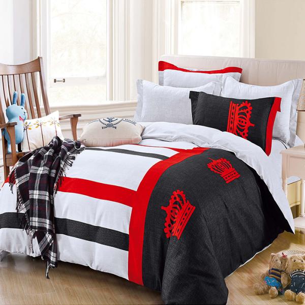100% Cotton 4 Piece Comforter Bedding Set for Bedroom within Hotel Luxury All Size