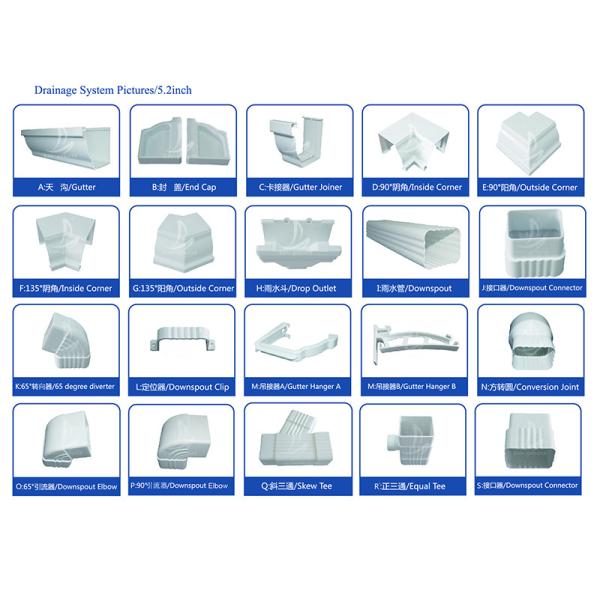 High Quality China PVCRain Water Collector, Rain Roof Gutter Price Philippines