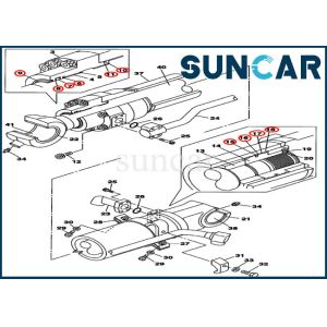 LZ008160 Bucket Cylinder Seal Kit Replacement Kits Fits CASE CX250C CX240B