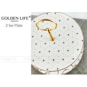 Geometric Linear Fruit Dinner Plates , Modern Pattern Banquet Pastry Tray