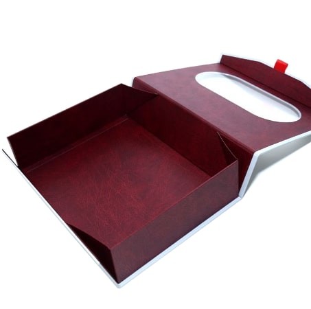 Rigid Cardboard Magnet Gift Boxes Hinged Cardboard Box With PVC Window