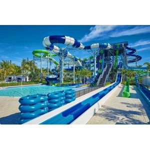Outdoor Kids Water Splash Park Rides Swimming Pool Fiberglass Slide for Adults