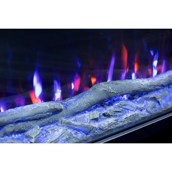 72 "1830mm home Classic multi-sided white electric fireplace 3-sided view