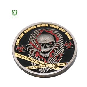 Quality two-sided metal crafts engravable firefighter challenge coins for sale