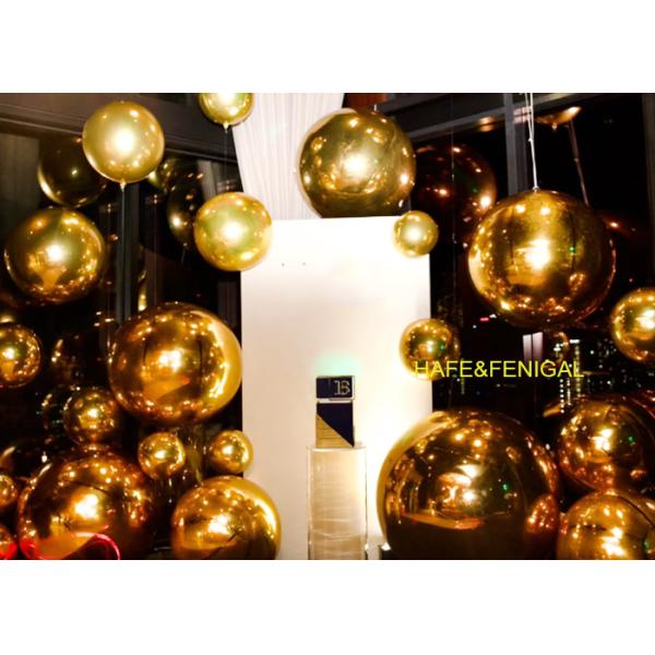 Buy Inflatable Double Layer Pvc Golden Shiny Mirror Balloons For Multi Day Events at wholesale prices