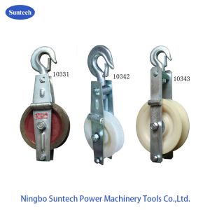 20KN Transmission Line Earth Wire Grounding Conductor Stringing Pulley Block