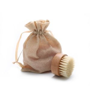 Natural Hard Boar Bristle Wood Beard Brush Set for Men's Hair Grooming Kit