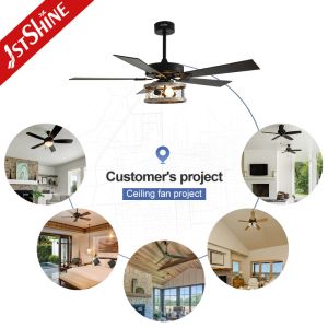 CB SAA ETL 5 Blades Classic Ceiling Fan With Light For Living Room