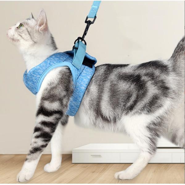 Soft Reflective Adjustable Small Cat Harness And Lead For Walking Escape Proof
