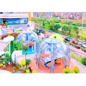 Polycarbonate Aeronautical Aluminum Transparent Dome House With Bedroom Bathroom