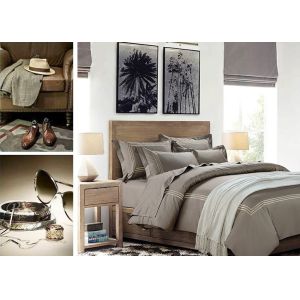 Customized Embroidered Patterned Duvet Covers , Soft Eco Friendly Duvet Covers