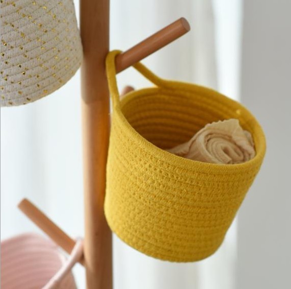 Decorative Custom Woven Cotton Rope Candy Storage Fabric Container Wholesale Spa